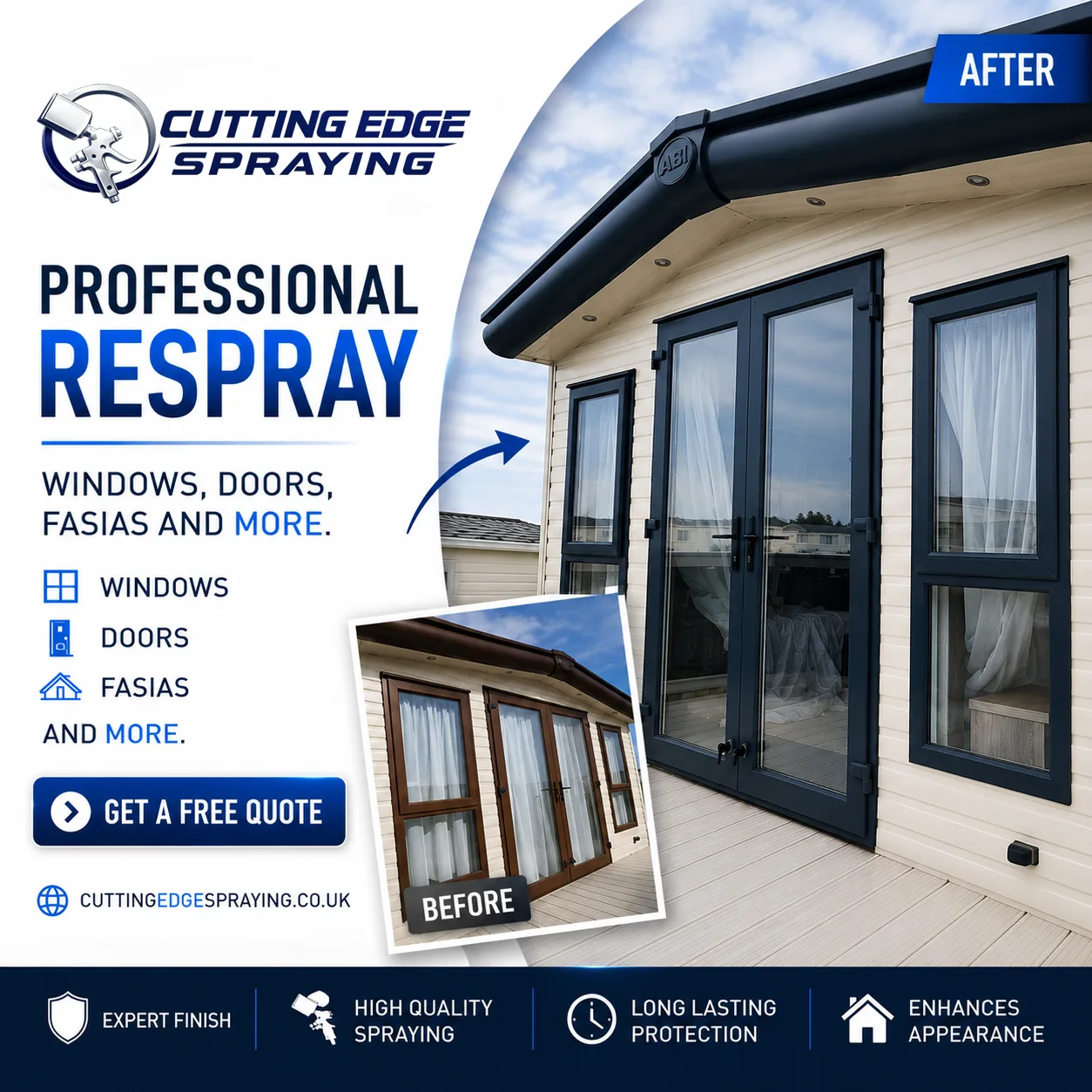 UPVC spraying work by Cutting Edge Spraying