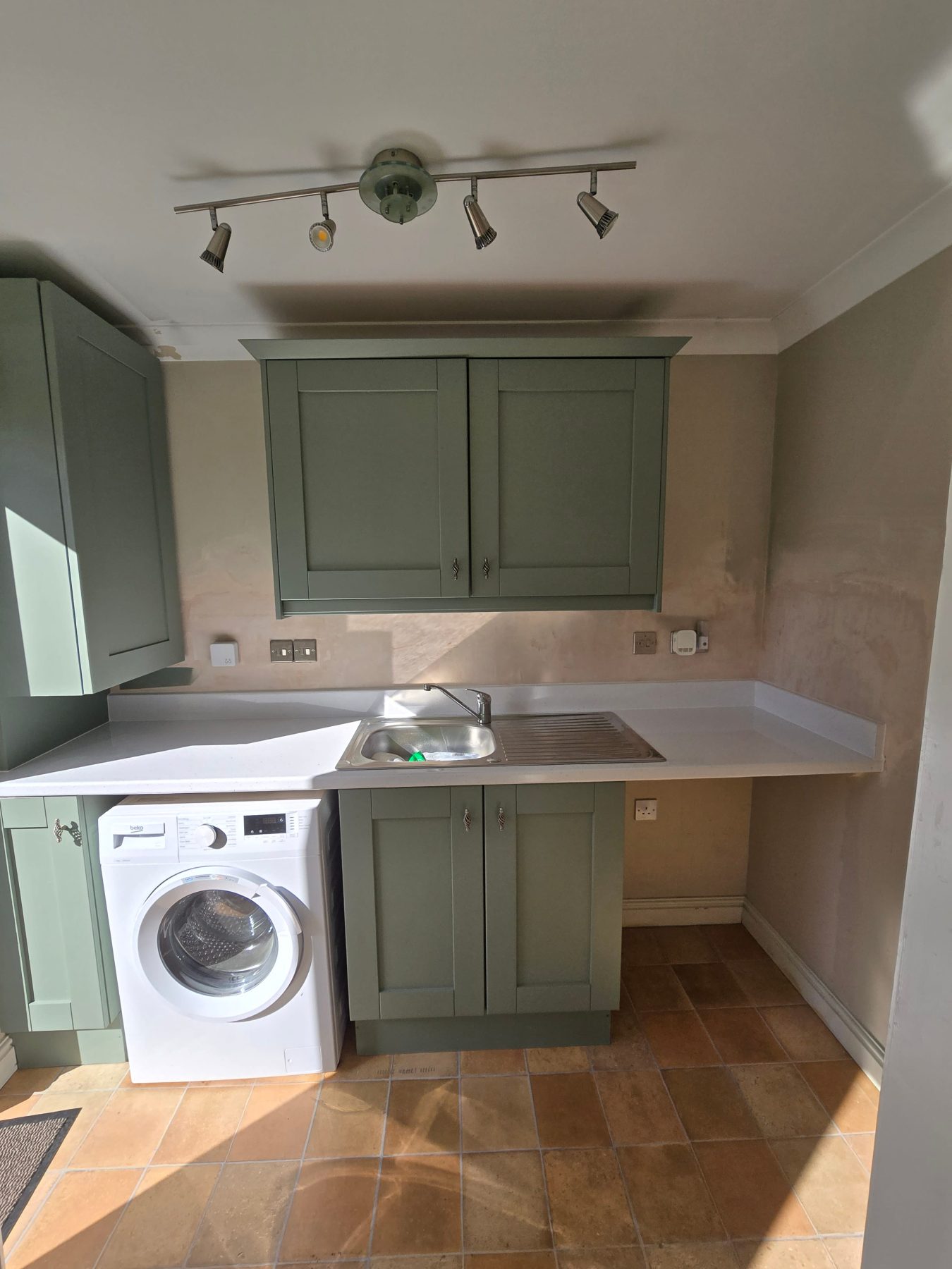 Pine to Olive Green Kitchen