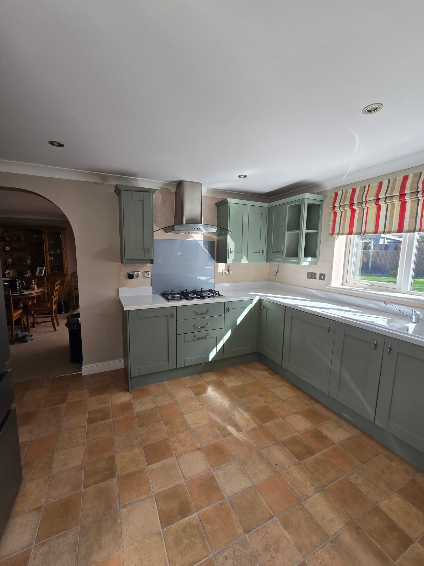 Pine to Olive Green Kitchen